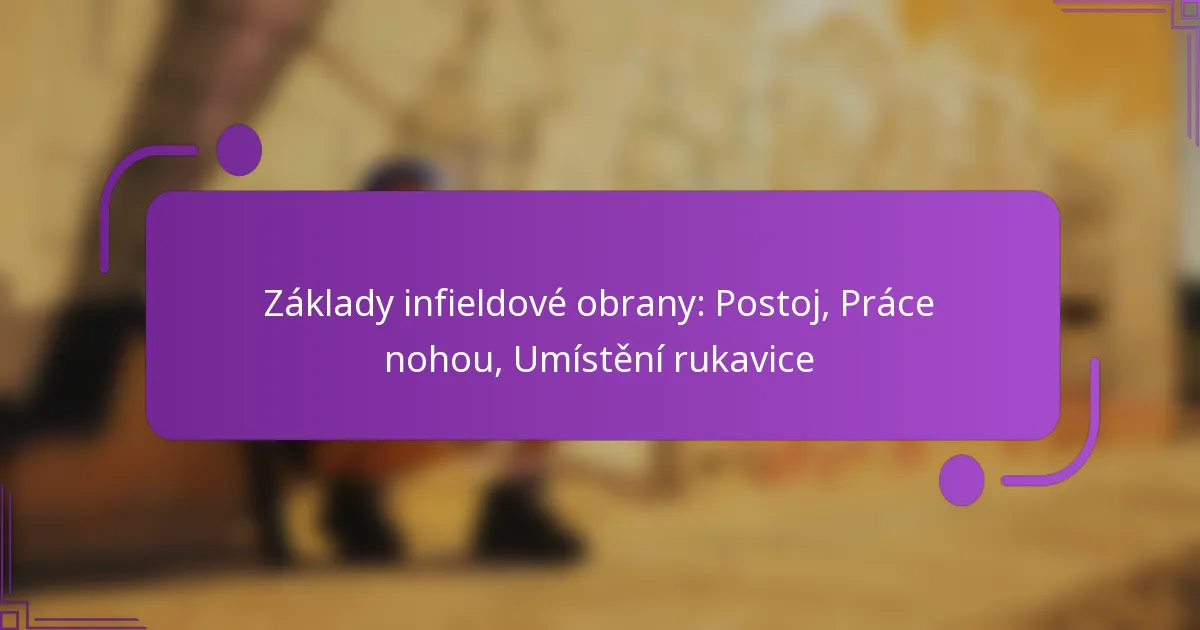 Základy infieldové obrany: Postoj, Práce nohou, Umístění rukavice